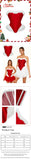 Women’s Sexy Christmas Lingerie, Santa Girl Bodysuit with Fringe Trim, Push-up Shapewear for Full Bust & Side Smoothing
