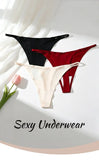 New Sexy Thin Ice Silk Women's Briefs Low Waist Invisible Yoga Fitn Sports Underwear Pure Color Ladies Thong Panties