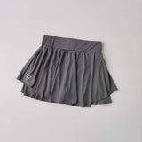 Women's Quick Drying Sports Short Skirt Fake Two-Piece Running Half Skirt Hip Blocking Anti Glare Breathable Tennis Skirt