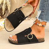 Fashion Buckle Summer Birken Slippers Women 2026 Plus Size 43 Platform Sandals Woman Clogs Thick Sole Beach Sandals Female