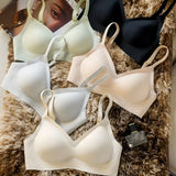 Seamless Push Up Bra for Women Sexy Lingerie Padded Wireless Underwear Support Bras Thin Shoulder Strap Comfort Intimates