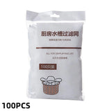 100/500pcs Disposable Sink Filter Mesh Bags Kitchen Sink Strainer Drain Hole Anti-blocking Garbage Bag Cleaning Strainers Net