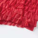 Women’s Layered Ruffle Bloomers Fashion Low Waist Bow Front Solid Color Shorts Casual Summer Mini Shorts
