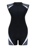 2026 Zipper Sleeveless Slim Swimsuit Women One Piece Swimwear Female Bather Bathing Swimming Swim Surf Suit Beachwear Rush Guard