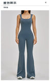 Slimming Yoga Jumpsuits Women Hollow Out Ruffles Backless Sportswear Fitness Back Hip-Lifting Leggings One-Piece Gym Bodysuits