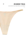 New Sexy Thin Ice Silk Women's Briefs Low Waist Invisible Yoga Fitn Sports Underwear Pure Color Ladies Thong Panties