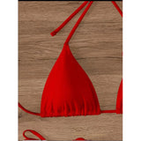 S - XL Sexy 3D Flowers Halter Strappy Bikini Women Swimwear Female Swimsuit Two-Pieces Bikini Set Bather Bathing Suit Swim V5297