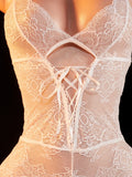 Erotic Sexy Lingerie Women Crotchless Sex Underwear Porn Babydoll Dress Hollow Hot Lace Sexy Bodysuit Lingerie Exotic Costume