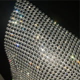 Festival Brilliant Rhinestone Backless Party Crop Top Women 2025 Summer Glitter Evening V Neck Diamonds Metal Tank Tops