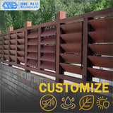 Outdoor Aluminum Louver Fence Panels Modern Privacy Security Fence