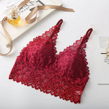 Lace Bralette Deep V-neck Bras For Women Push Up Bra Female Comfort Underwear Sexy Lingerie Padded Brassiere