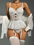 Sexy Lingerie Lace Bra And Panty Set Exotic Costumes Sensual Transparent Lace Erotic Apparel Porn Sex Outfit Top and Briefs