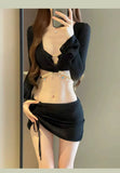 Women's Bikini Women's Four Piece Set, Split Fashion Skirt Style, Hollow Out, Conservative, Seaside Hot Spring Soaking