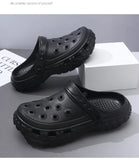 Men Summer Slippers Close Toe Leisure Clogs Soft EVA Anti-slip 2 Way Wear Shoes Couples Indoor Beach Slides Street Sandals