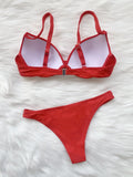 Sexy Push Up Bikinis Sets Two Pieces Solid Thong Swimsuit Bikini Swimsuit Swimwear Biquini Conjunto De Bikini Tankini Biquini