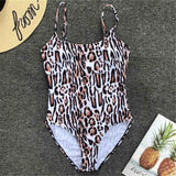 Sexy Leopard Printed One Piece Swimsuit Women Swimwear Female 2026 Bather Bathing Suit Swim Wear Monokini Bodysuit Lady V870