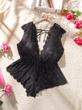 Temptation Deep V Neck Black Sheer Lace Matching Bra Set Curvy Women Lingerie For Confident Nights Special Full Figure