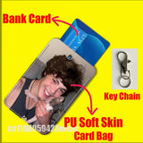 J-Jack Champion American Actor For ID Clips Credit Bank Bag Bus Meal Card Holder Cover Pocket Decoration Keychain