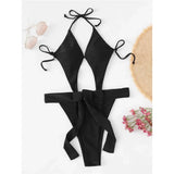 Sexy Cut Out Halter Trikini High Leg Cut One Piece Swimsuit Women Swimwear Female Monokini Padded Bather Bathing Suit Swim V7968