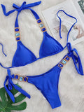 Halter Scrunch Butt Rhintstone Diamond Bikini Women Swimsuit Female Swimwear Two Pieces Bikini Set Brazilian Bathing Suit Swim