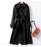 Phantasy Trench Coat Women Long Sleeve Jacket British Style Long Cloack Lace Up Elegant Office Lady Trench Spring Autumn Outfit