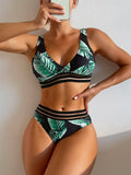 Sexy Mesh Tape Bikini 2026 Women High Waist Swimsuit Printed Swimwear Female Lady Bathing Suit Swimming Summer Beachwear