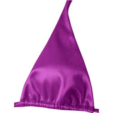 Sexy Satin Halter Brazilian Padded Bikini Female Swimsuit Women Swimwear Two-Pieces Bikini Set Bather Bathing Suit Swim V4966S