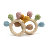 Silicone Baby Ring Teether Sensory Chew Toy for Infants