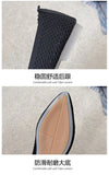 2025 Women Pointed Toe Flats Breathable Fabric Spring Summer Flat Shoes Soft Sole Slip-on Girls Daily Walking Driving Loafers