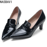 Elegant Black High Heels Women's Pumps Dress Shoes Fashion Point Heeled Party Office Footwear Shoes Ladies Comfortable Big Size