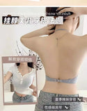 Summer Seamless Crop Top Bra Small Chest Gathered Thin Straps Back Accentuating Bralette Beachwear Light Support Wirefree AU