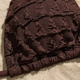 Sexy Coffee Wrinkled String Halter Bikinis Sets Two Pieces Tie Thong Swimsuit Bathing Suit Swimwear Biquini Bakini Tankini