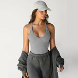 Sporty Style Tank Top Women Yoga Style Vest Solid Color Slim Fit Strapless Sportswear 2026 New Summer Dress up Female Clothing