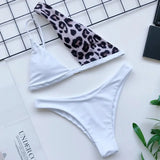 2026 Asymmetric One Shoulder Bikini Women Swimsuit Female Swimwear Two Pieces Bikini Set Hollow Out Bathing Suit Swim Beach Wear