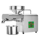 Electric Oil Press Machine,Cold/Hot Press for Home Use Automatic Oil Extractor for Peanut/Sesame/Sunflower Seeds,Stainless