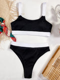 Sexy Splicing Ribbed Bikinis High Waist Bikini 2026 Female Swimsuit Women Swimwear Two-pieces Bikini Set Bathing Suit Swim Lady
