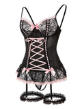Women's Sexy Lingerie Lace Bra Set Erotic Underwear Set Bralette Bra and Panty Garter Set Sex Hot Erotic Sleepwear