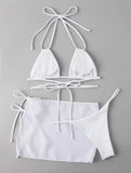 3 Pieces Thong Bikini 2026 Women With Skirt Trikini Swimwear Female Triangle Swimsuit Beach Wear Bathing Swimming Suit Summer
