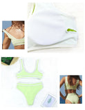 2026 Sexy Sports Bikini Women Push Up Swimwear Swimsuit High Waist Patchwork Solid Bikinis Set Bathing Suit Beach Bikini Female
