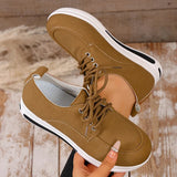 Comfortable Lace Up Platform Sneakers Women Lightweight Plus Size 43 Thick Sole Casual Shoes Woman 2025 Non Slip Sport Sneaker