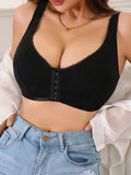 Summer Wireless Women's Bra Solid Unlined Underwear Front-Clasp Push up Bra Comfort Unpadded Bras
