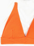 2026 Triangle High Waist Bikini Solid Strappy Swimwear Female Sexy Swimsuit Women Bathers Bathing Swimming Swim Suit Beachwear