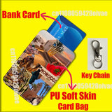 Moroccan Morocco Map Passport Card Holder Case For ID Clips Credit Bank Subway  Sleeves Storage Bag PU Leather Keychain