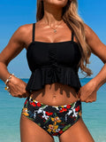 Printed Strappy Bikinis 2026 Ruffle Swimsuit Women Sexy Swimwear Female Bathers Swimming Bathing Swimming Swim Suit Beachwear