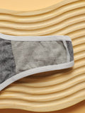 3-piece set of multi-color solid color letter with thong seamless interior antibacterial easy to wash and dry underwear C812