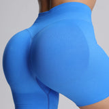 High Impact Summer Yoga Shorts Sportswear Woman Gym Seamless Workout High Waist Shorts w/Tummy Control Running Fitness Leggings