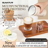 SUNATUR 300ml mixing cup electric milk frother  Coffee Foamer Machine Automatic Heat Portable water boiling cup thermos
