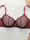 Women's Sexy Embroidered Lace Underwear With Steel Rims Push Up Breathable And Comfortable Close Fitting Underwear Set YS2864