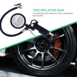 Auto Tire Pressure Inflator Gauge 220PSI Car Tire Inflator Gun for Motorcycle Tyre Pressure Meter for Bicycle Tyre Repair Tools
