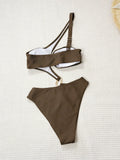 DEAK One Shoulder Swimwear Sexy Women One Piece Swimsuit Female Biquini High Waist Monokini Swimming Suit Bathing Suit Beachwear